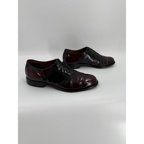 Keith Highlanders Burgundy & Black Oxford Loafers USA MADE Size 11 D Excellent C - Picture 9 of 13